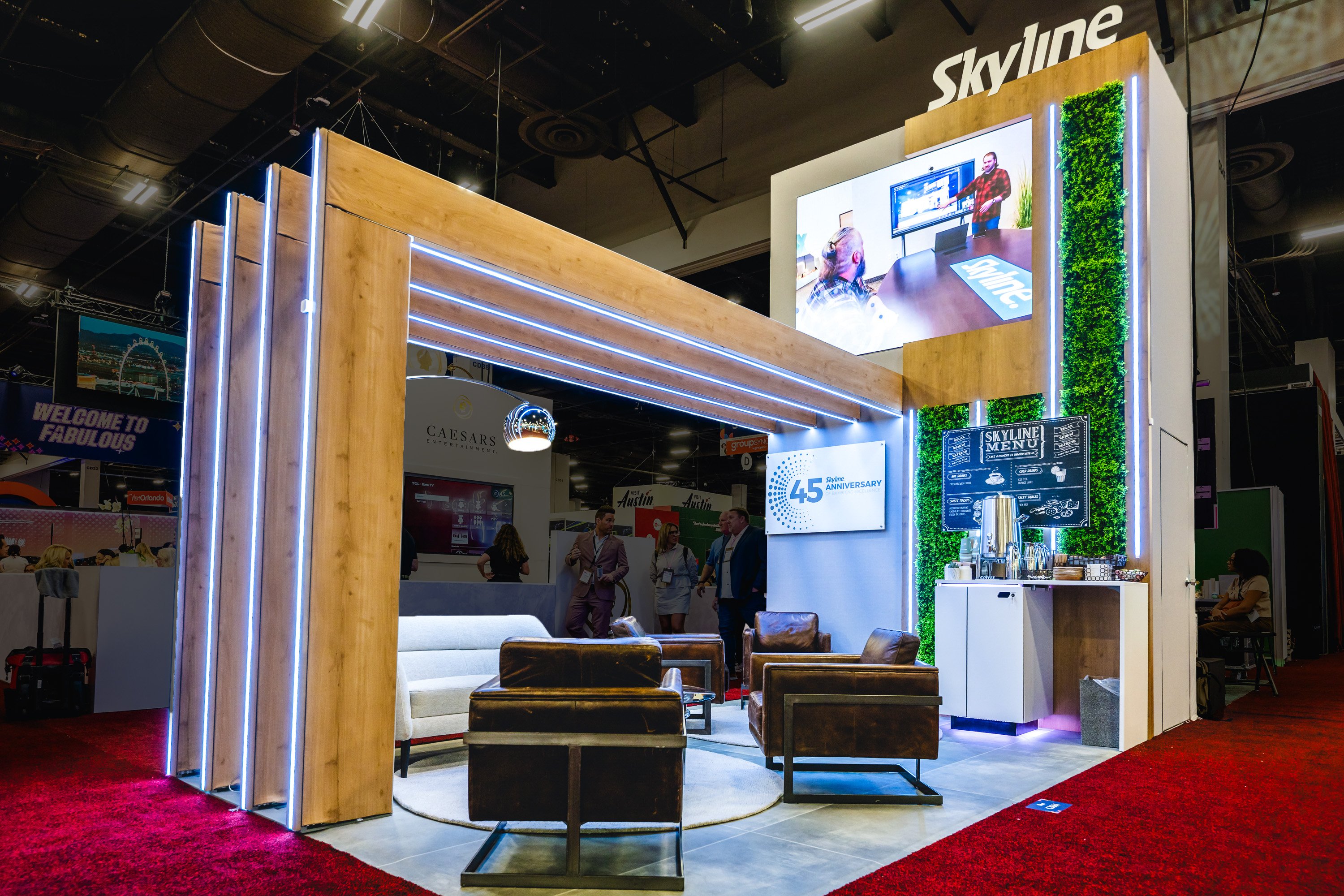 skyline exhibits booth at imex 2025